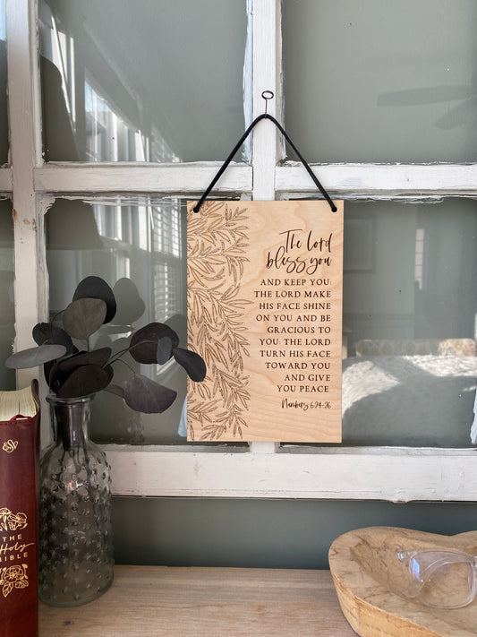 The Lord Bless You Scripture Wall Hanging
