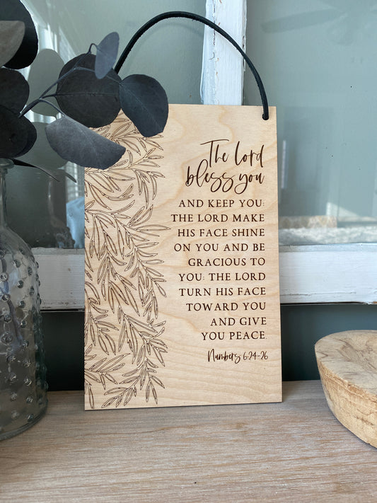 The Lord Bless You Scripture Wall Hanging