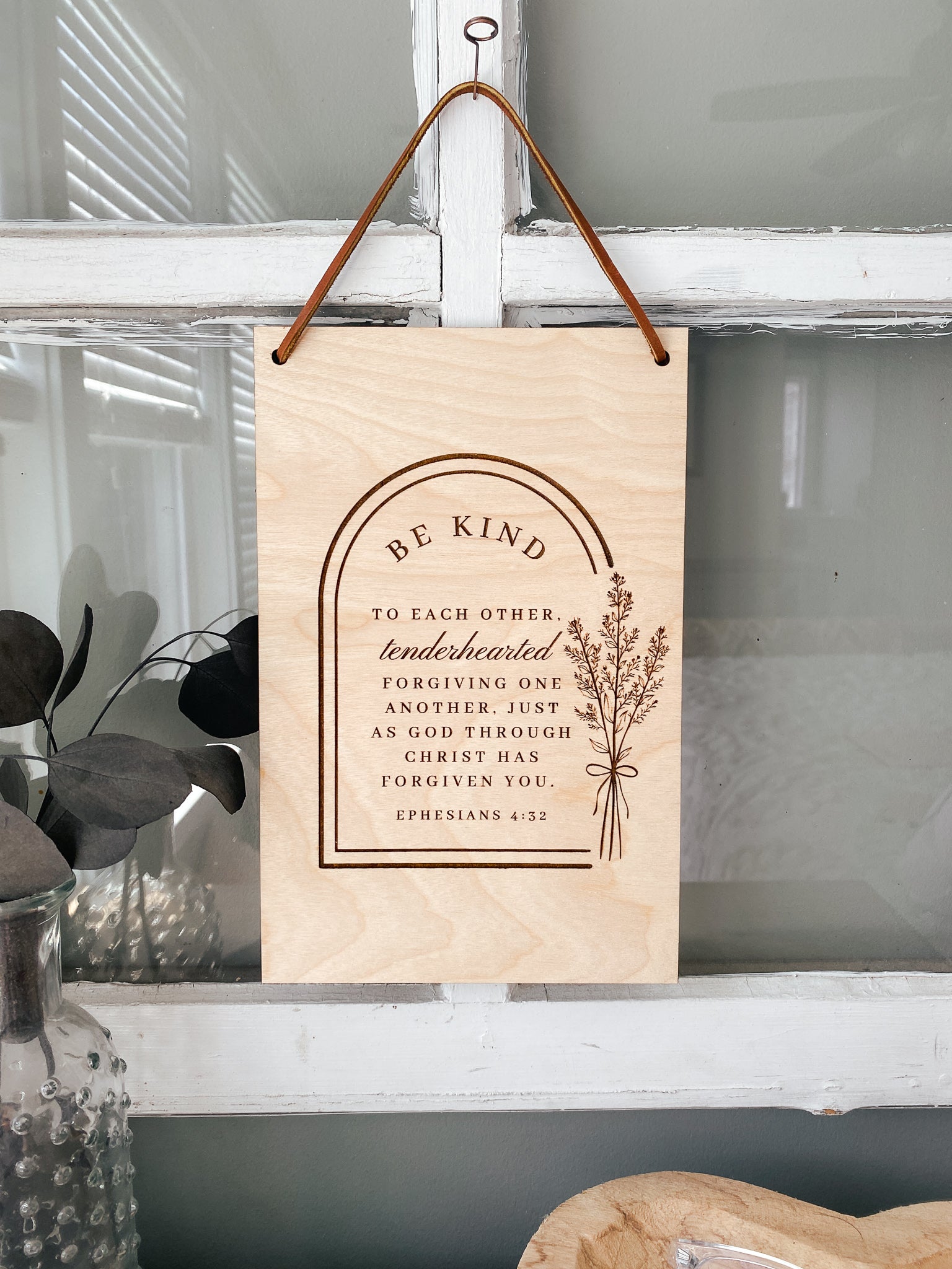 be kind to each other wood wall hanging