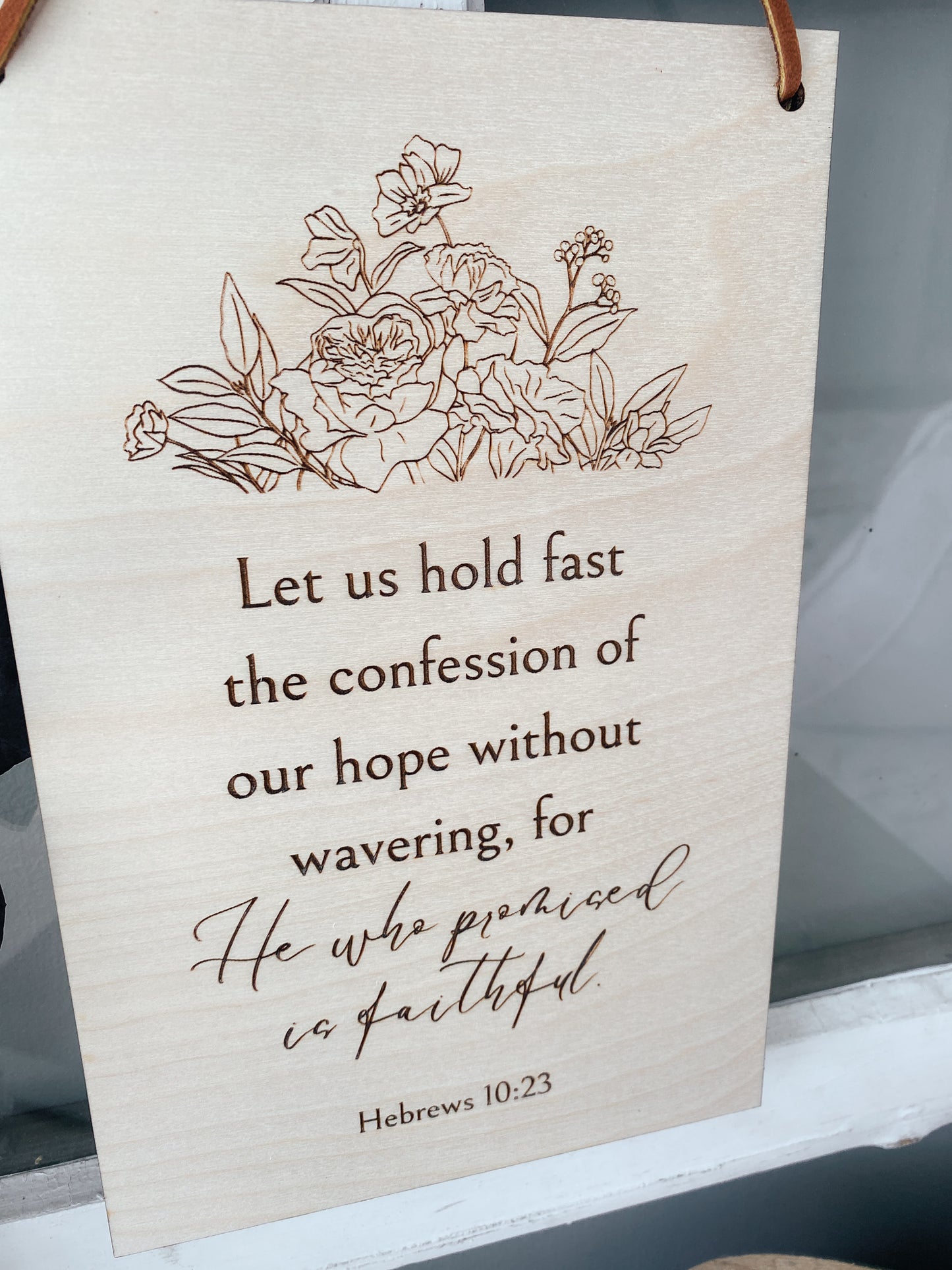 He who promised is faithful wood wall hanging
