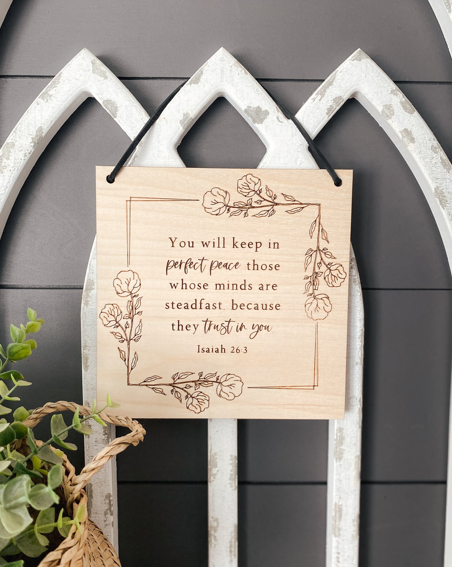 You Will Keep in Perfect Peace Wood Wall Hanging