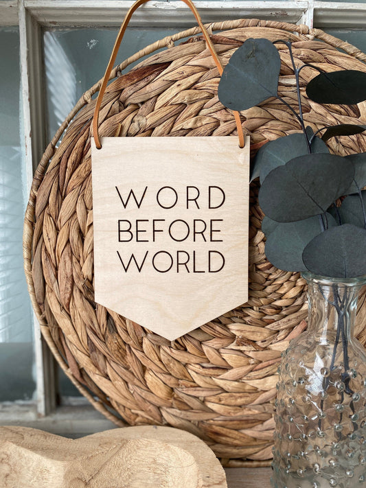 Word Before World Wood Wall Hanging
