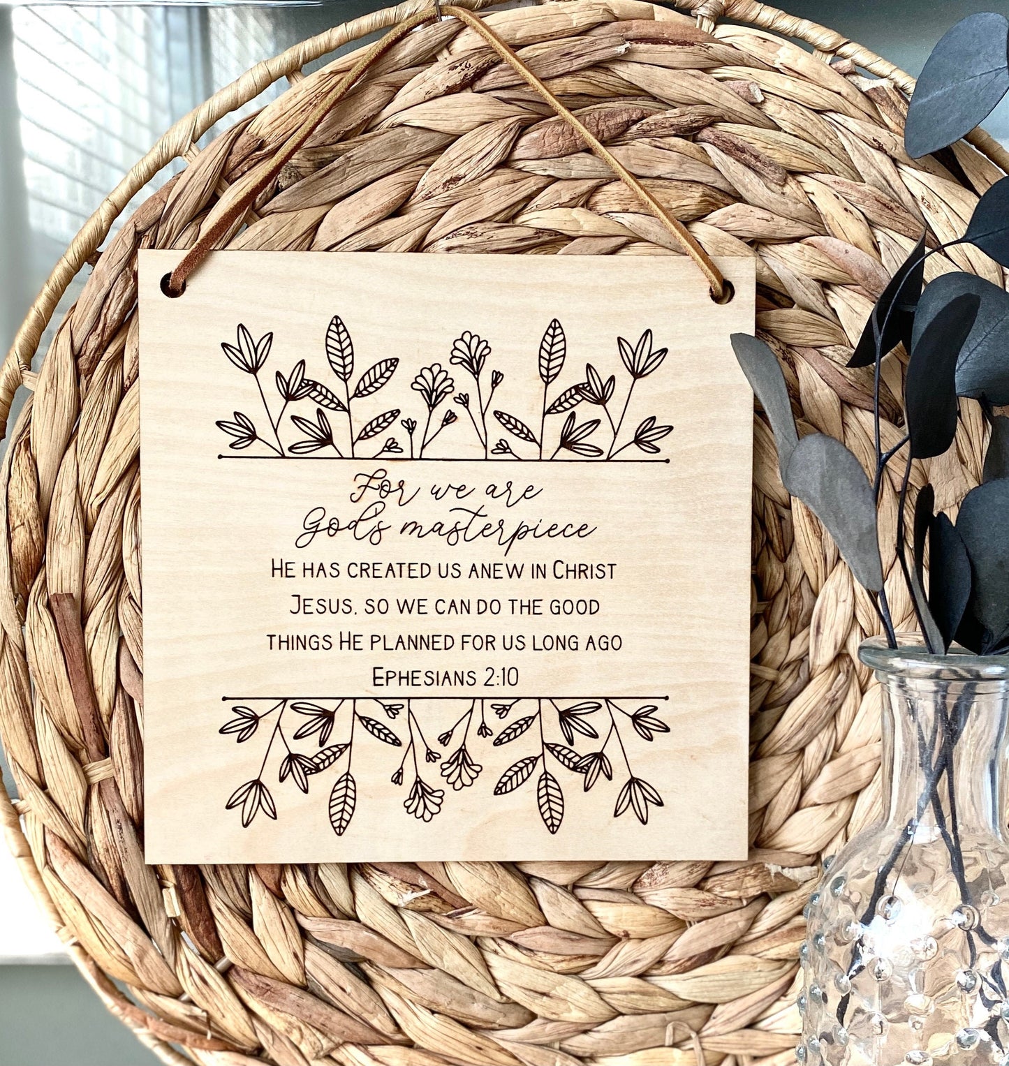 Ephesians 2:10 Wood Wall Hanging