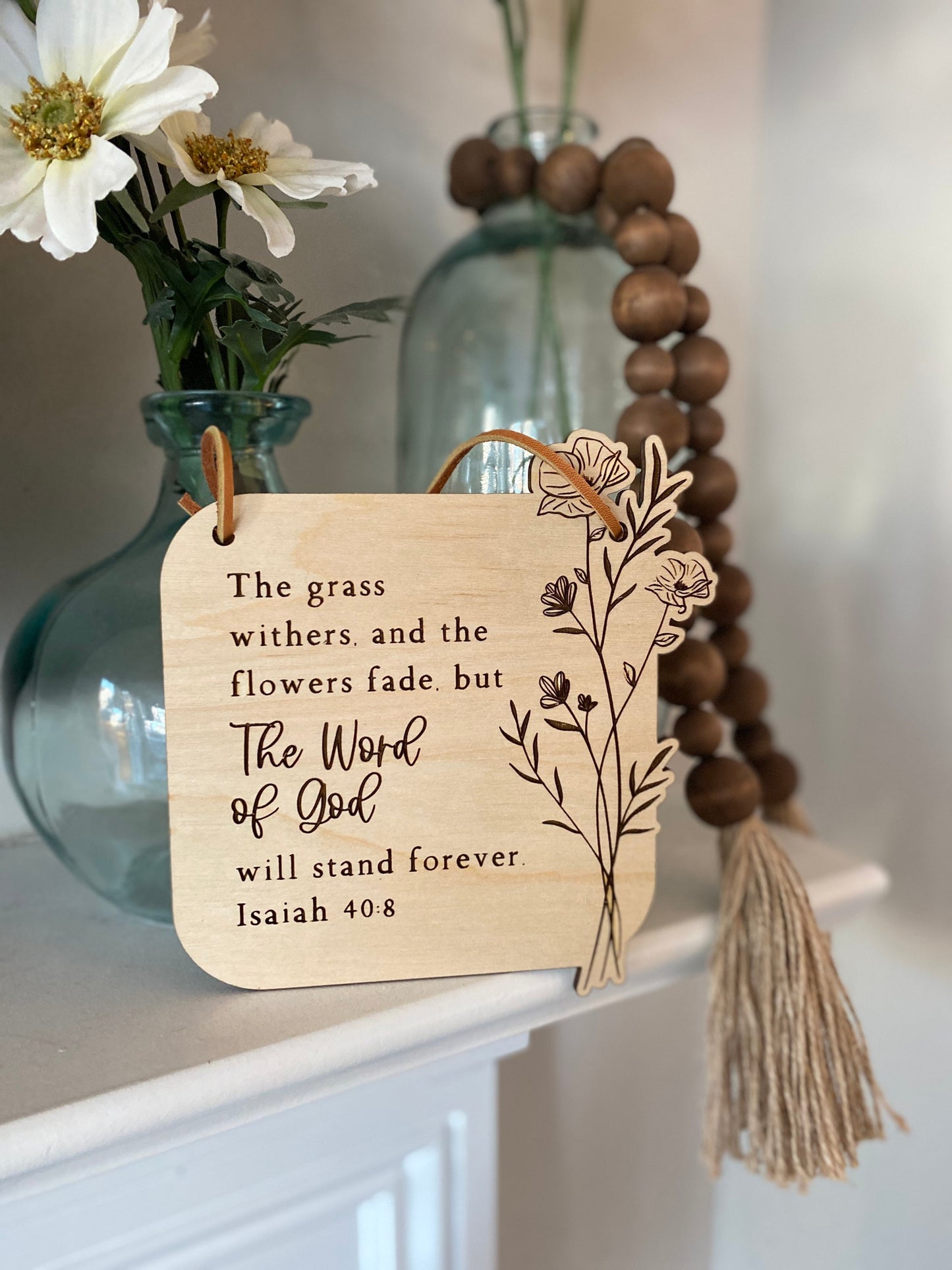 Isaiah 40:8 Wood Wall Hanging