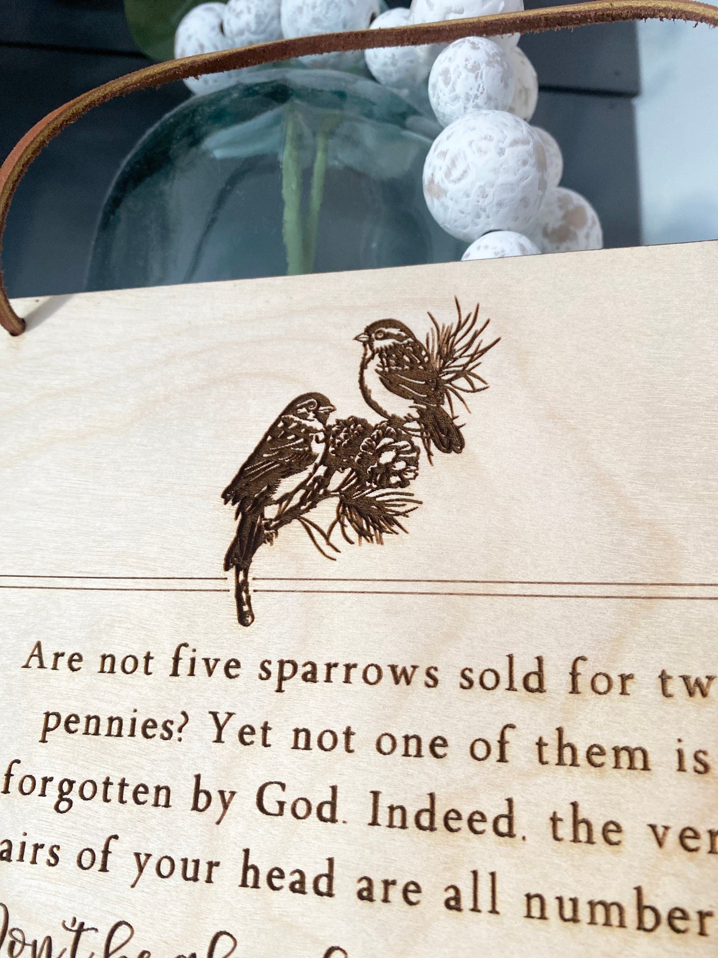 You are Worth More than Many Sparrows Wood Wall Hanging