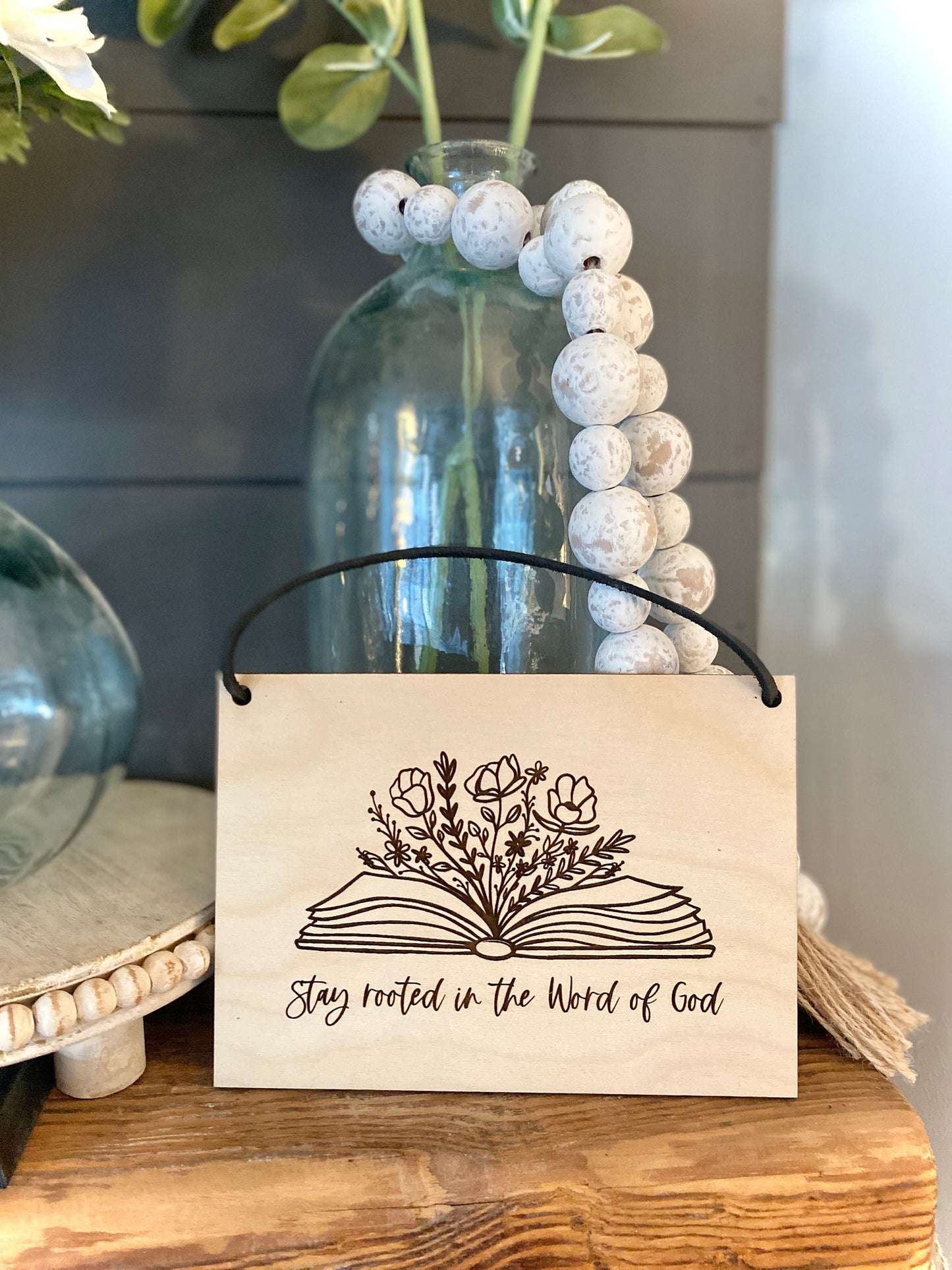 Stay Rooted in the Word of God Wood Wall Hanging