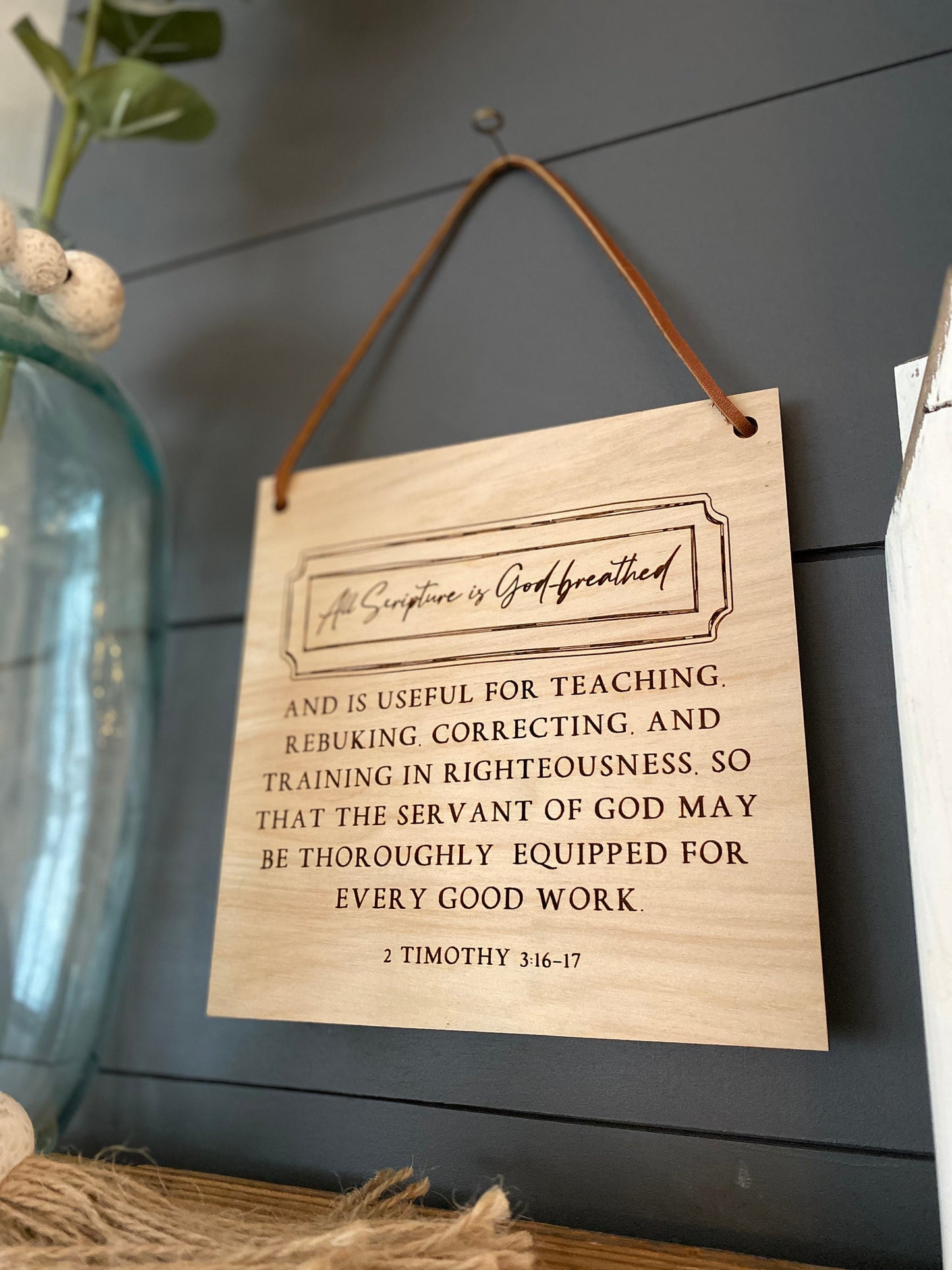 All Scripture is God Breathed Wood Wall Hanging