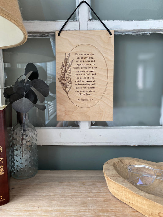 Do Not Be Anxious Wood Wall Hanging