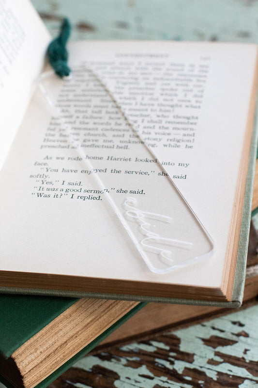 Custom Clear Acrylic Bookmark
