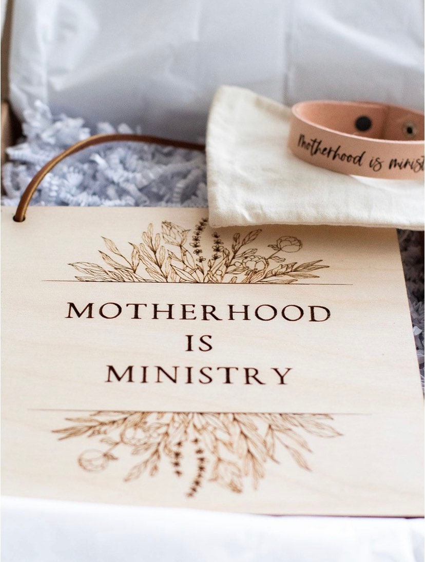 Motherhood is Ministry Wood Wall Hanging
