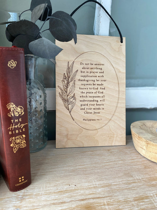 Do Not Be Anxious Wood Wall Hanging