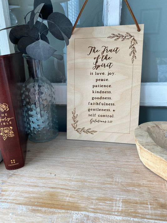 The Fruit of the Spirit Wood Wall Hanging