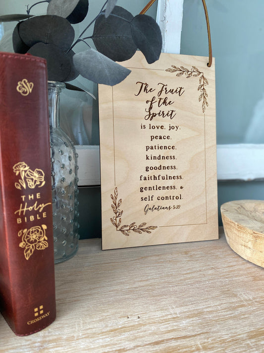 The Fruit of the Spirit Wood Wall Hanging
