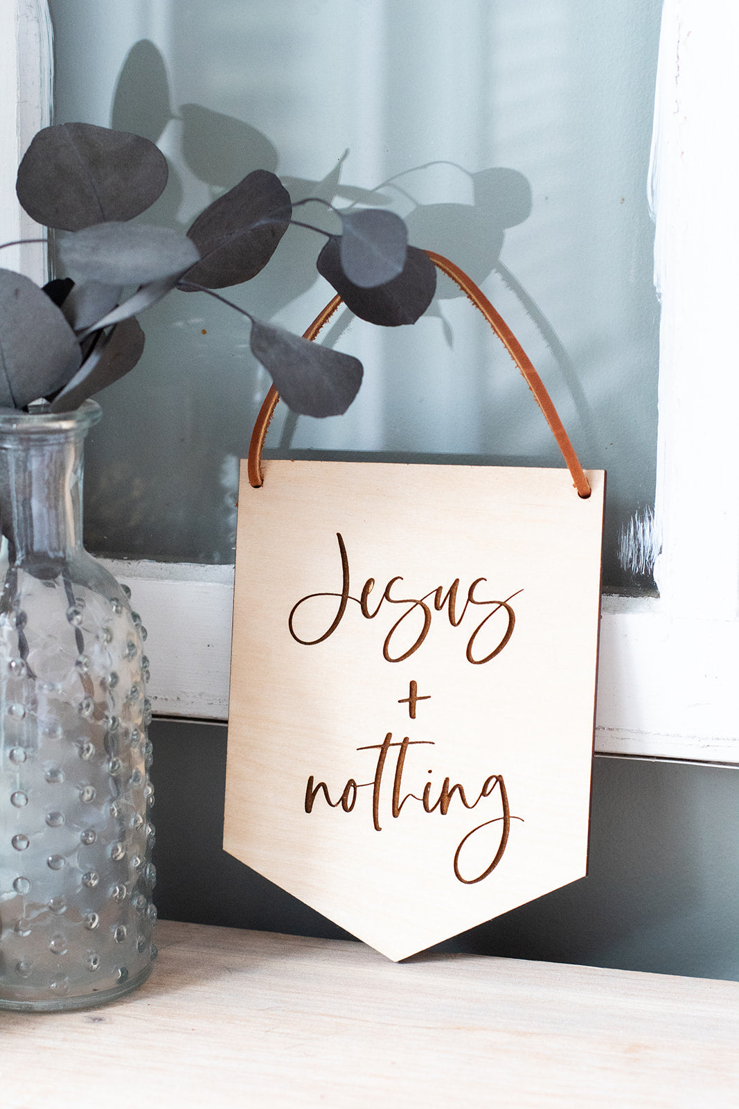 Jesus Plus Nothing Wood Wall Hanging