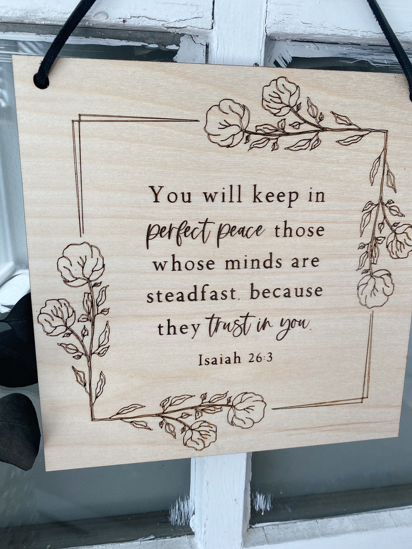 You Will Keep in Perfect Peace Wood Wall Hanging