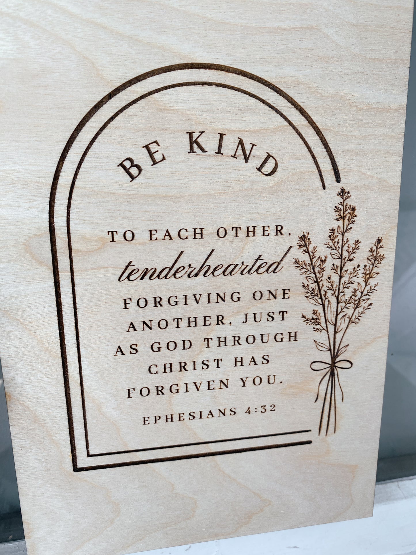 be kind to each other wood wall hanging