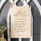 He who promised is faithful wood wall hanging