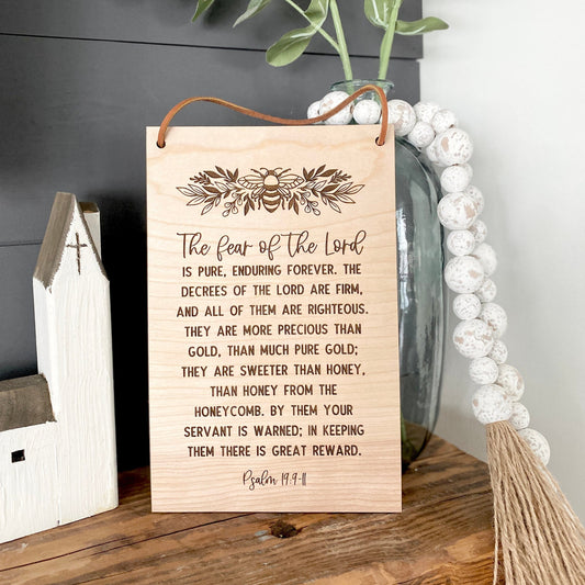 The Fear of the Lord Wood Wall Hanging