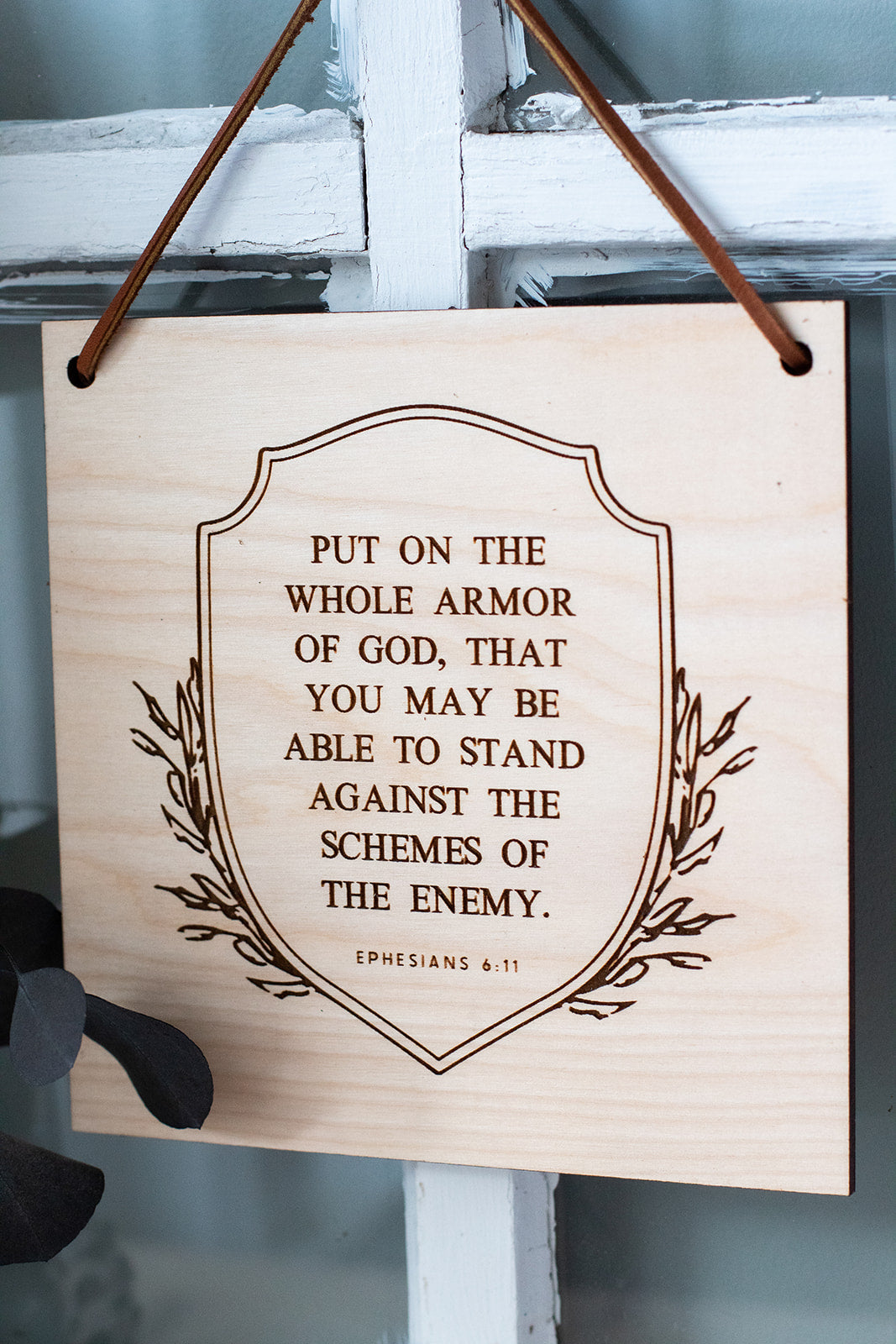 Put on the Whole Armor of God Wood Wall Hanging